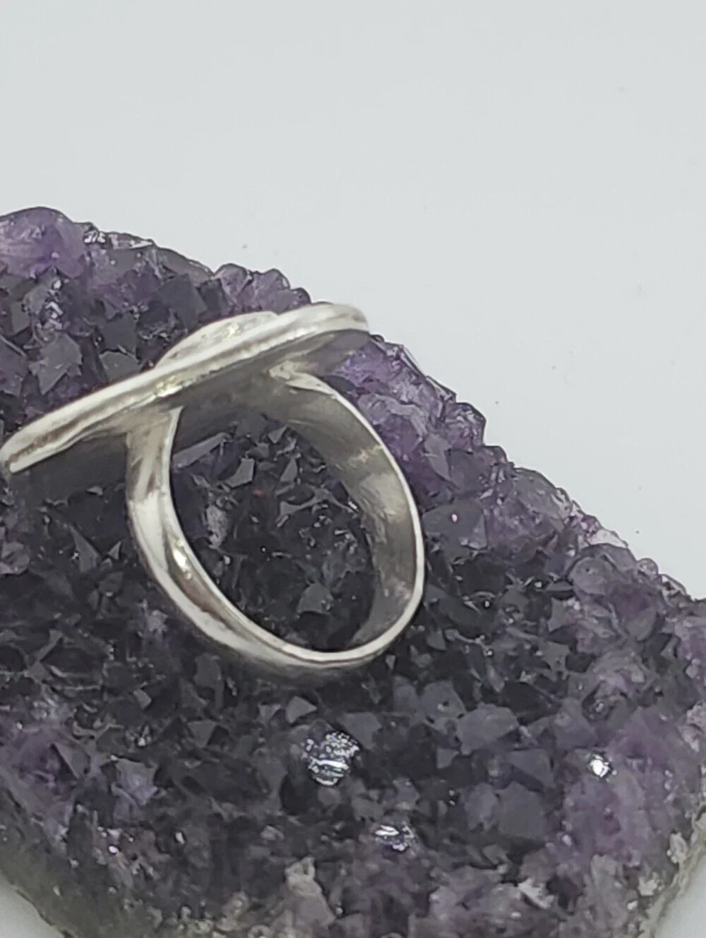 PUNK SAPPHIRE RUNG HANDMADE IN STERLING SILVER WOMENS SIZE 8.5